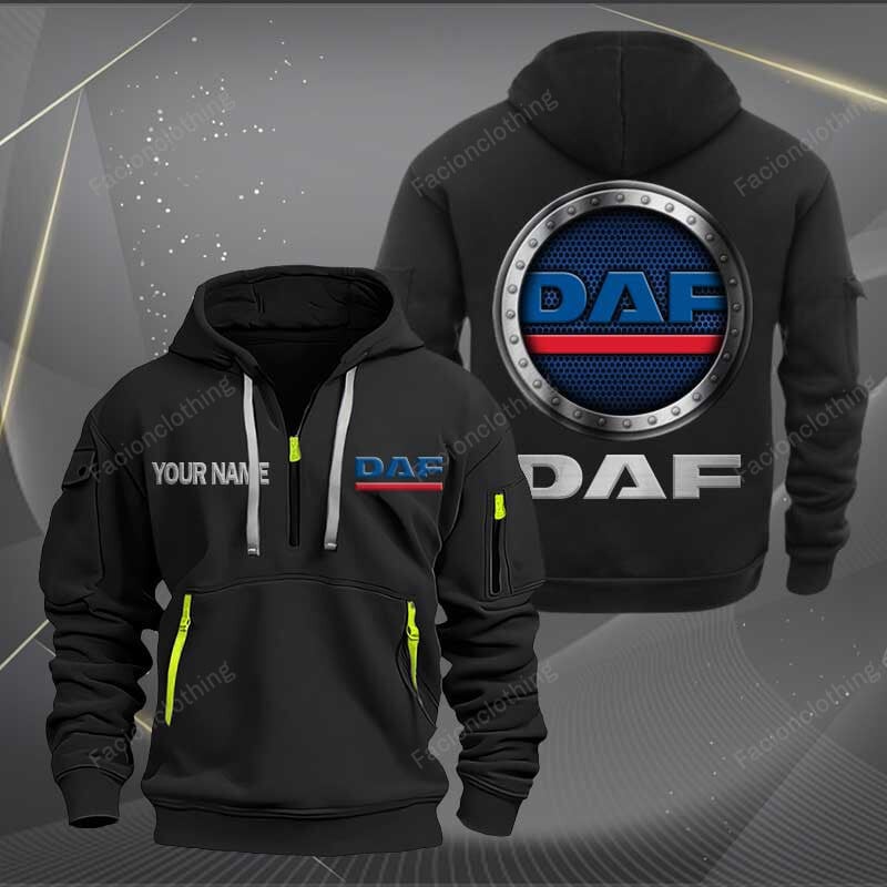 Sportswearmerch DAF Truck Personalized Half Zip Hoodie For Fan