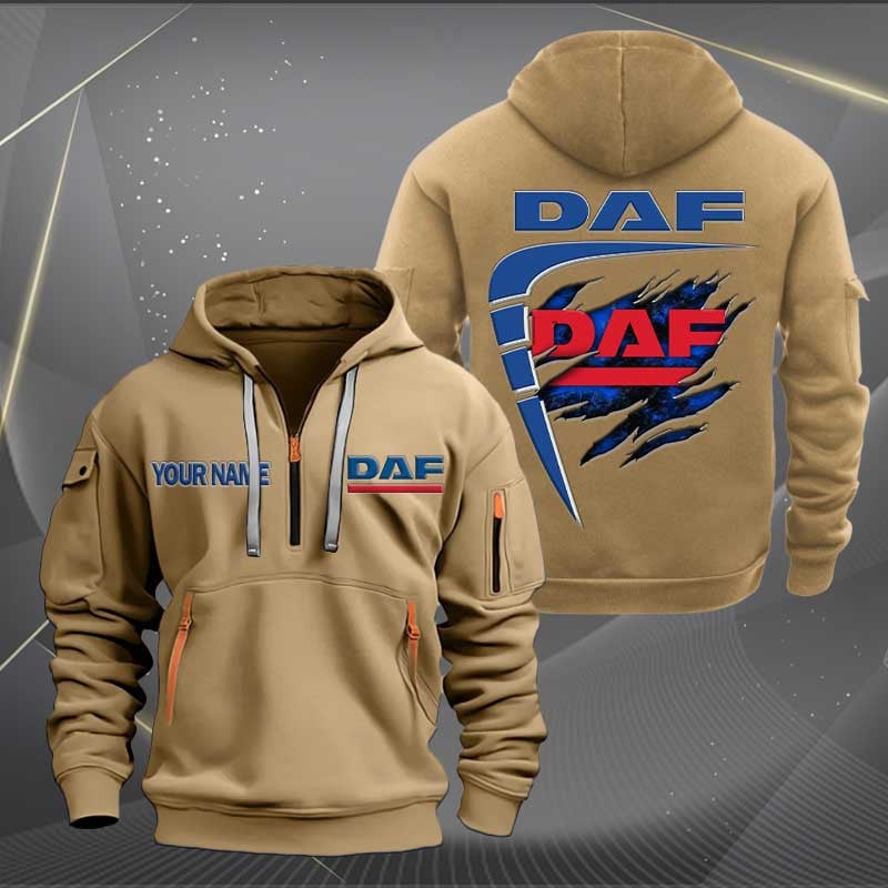 Sportswearmerch DAF Truck Personalized Half Zip Hoodie For Fan