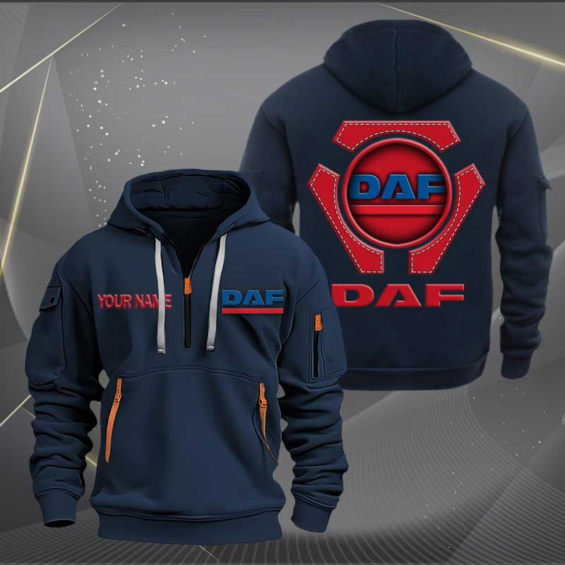 Sportswearmerch DAF Truck Personalized Half Zip Hoodie For Fan
