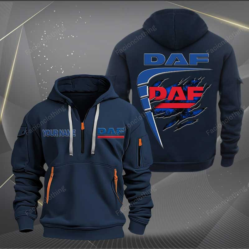 Sportswearmerch DAF Truck Personalized Half Zip Hoodie For Fan