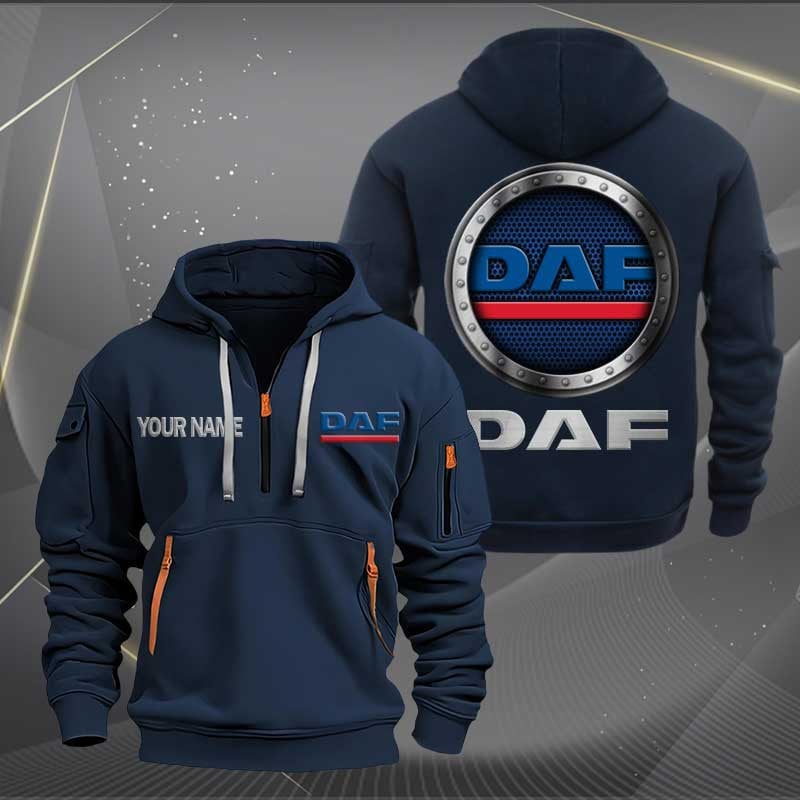 Sportswearmerch DAF Truck Personalized Half Zip Hoodie For Fan