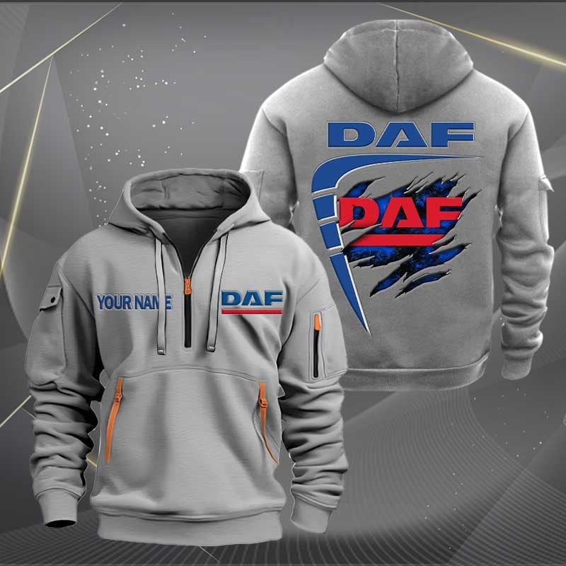 Sportswearmerch DAF Truck Personalized Half Zip Hoodie For Fan