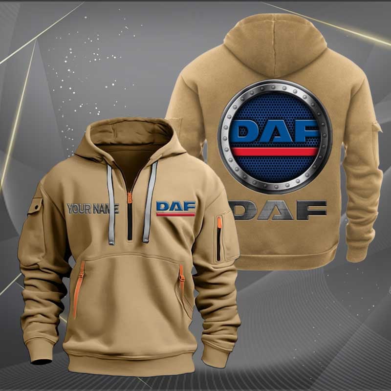 Sportswearmerch DAF Truck Personalized Half Zip Hoodie For Fan