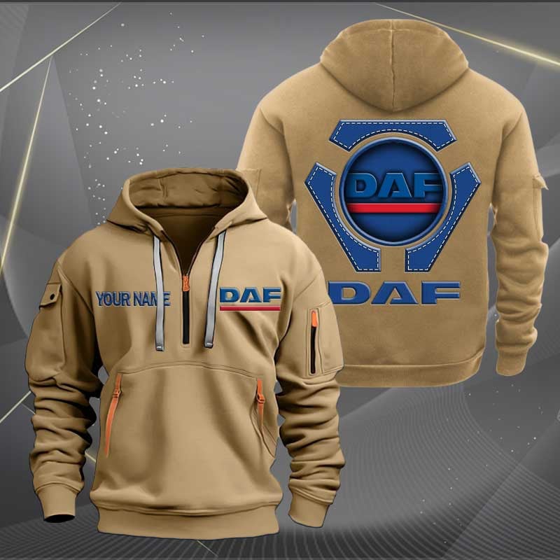 Sportswearmerch DAF Truck Personalized Half Zip Hoodie For Fan