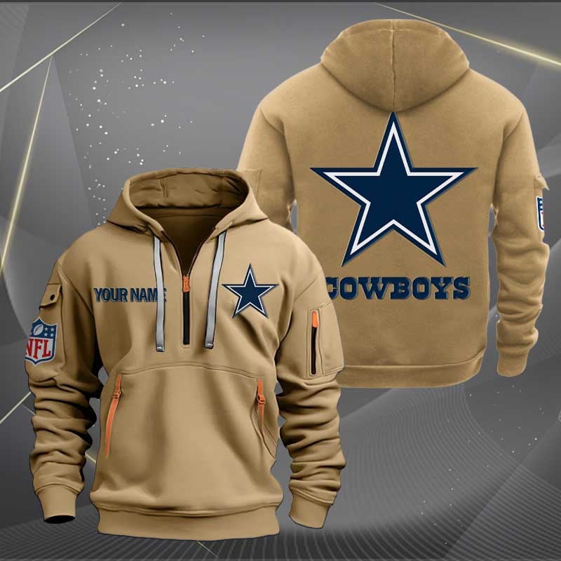 Sportswearmerch Dallas Cowboys NFL Half Zip Hoodie For Fan