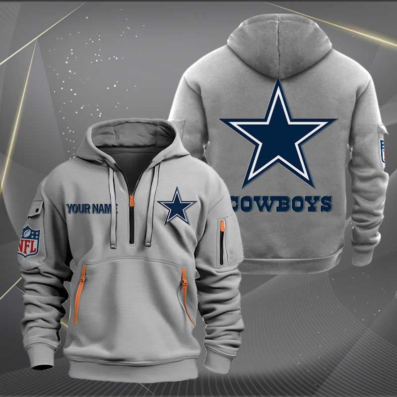 Sportswearmerch Dallas Cowboys NFL Half Zip Hoodie For Fan