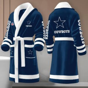 Sportswearmerch Dallas Cowboys NFL New Fleece Bathrobe Personalized Gifts For Fan