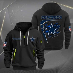 Sportswearmerch Dallas Cowboys NFL Personalized Half Zip Hoodie For Fan