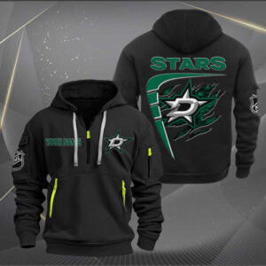 Sportswearmerch Dallas Stars NHL Personalized Half Zip Hoodie For Fan