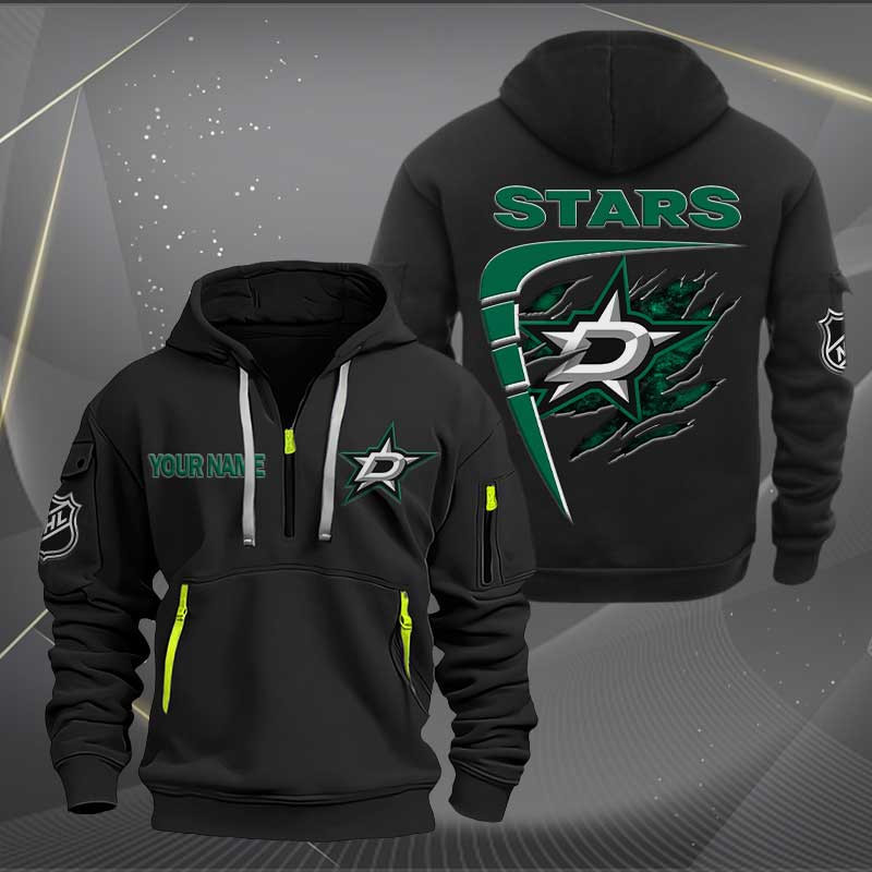 Sportswearmerch Dallas Stars NHL Personalized Half Zip Hoodie For Fan