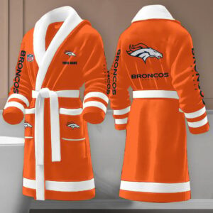 Sportswearmerch Denver Broncos NFL New Fleece Bathrobe Personalized Gifts For Fan