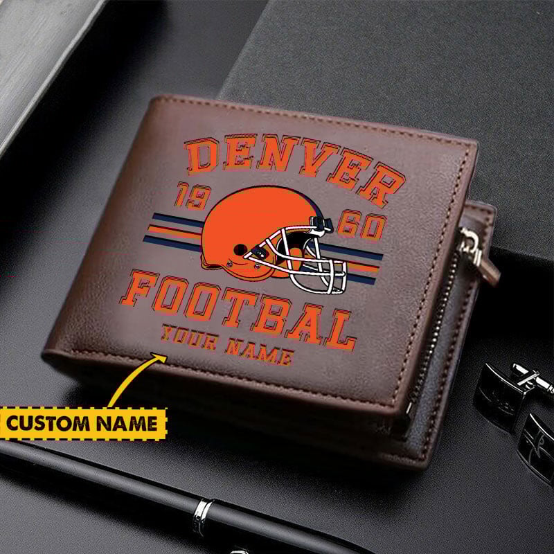 Sportswearmerch Denver Broncos NFL Personalized Men Wallet For Fan