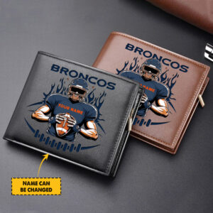 Sportswearmerch Denver Broncos NFL Personalized Men Wallet For Fan