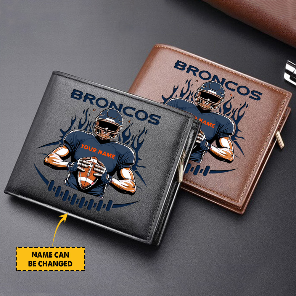 Sportswearmerch Denver Broncos NFL Personalized Men Wallet For Fan