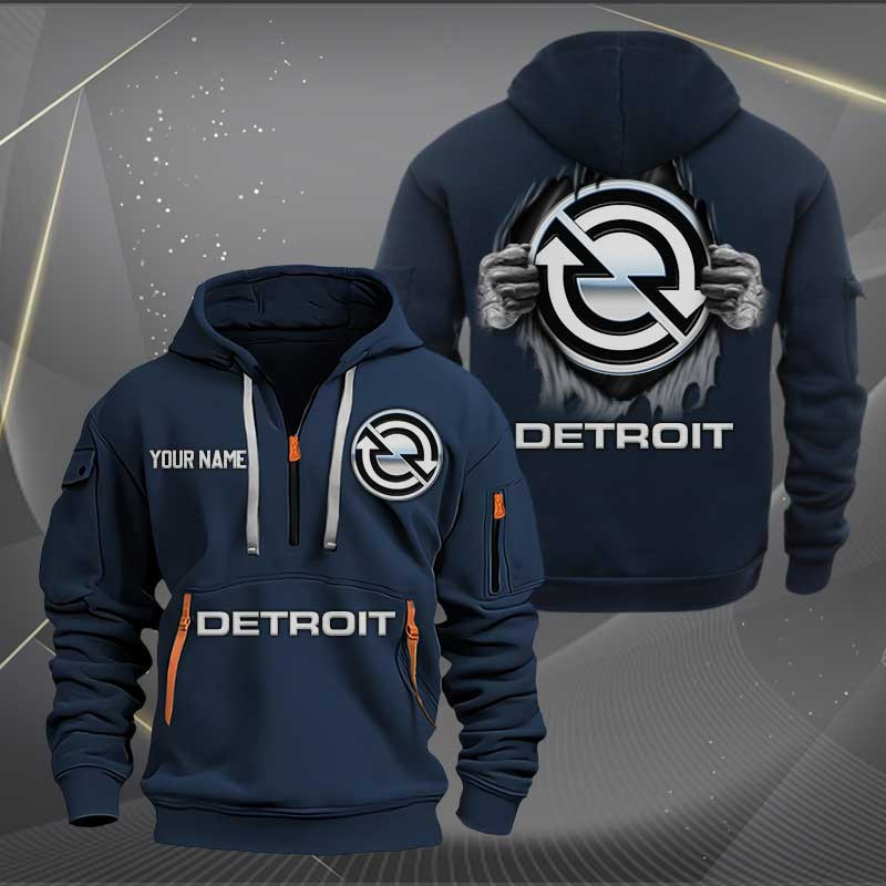 Sportswearmerch Detroit Diesel Half Zip Hoodie For Fan