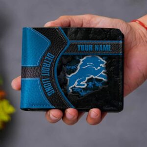 Sportswearmerch Detroit Lions NFL Men Folded Wallet Gift For Fans