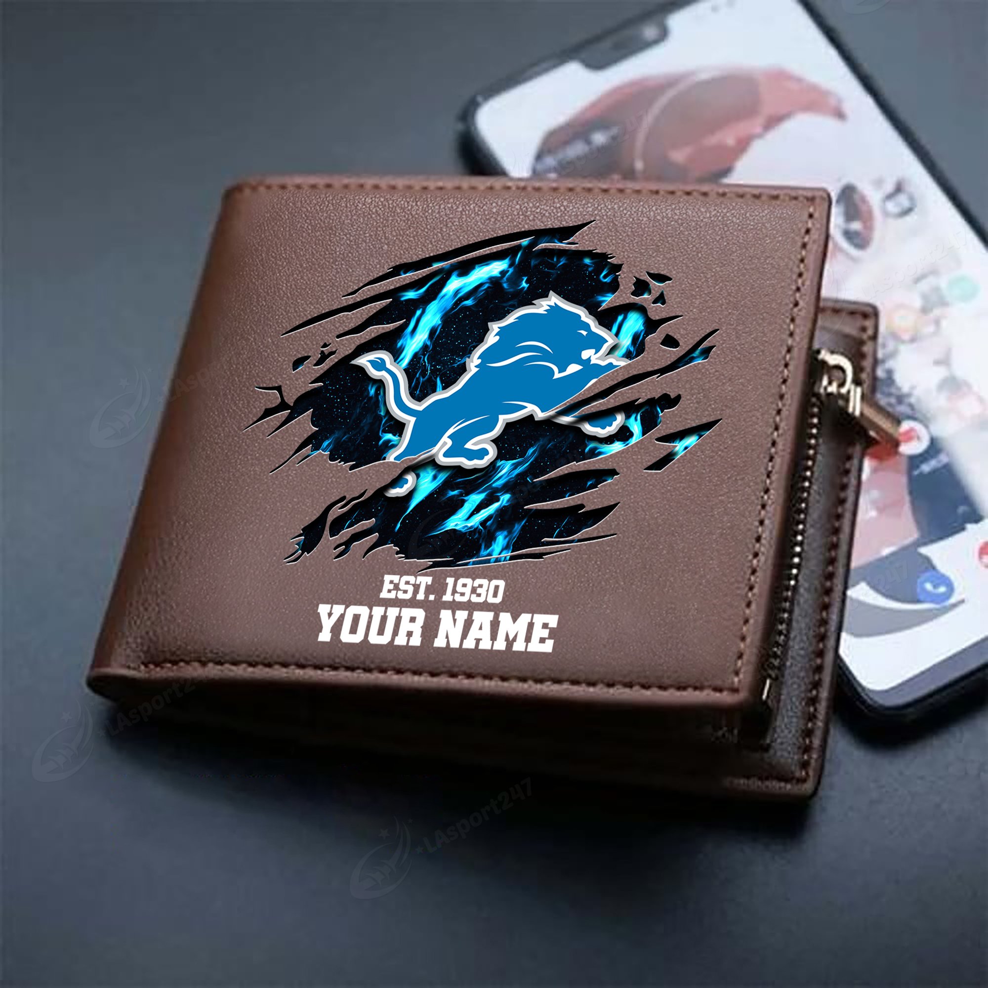 Sportswearmerch Detroit Lions NFL Men Wallet For Fan