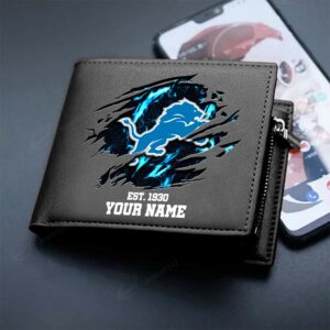 Sportswearmerch Detroit Lions NFL Men Wallet For Fan