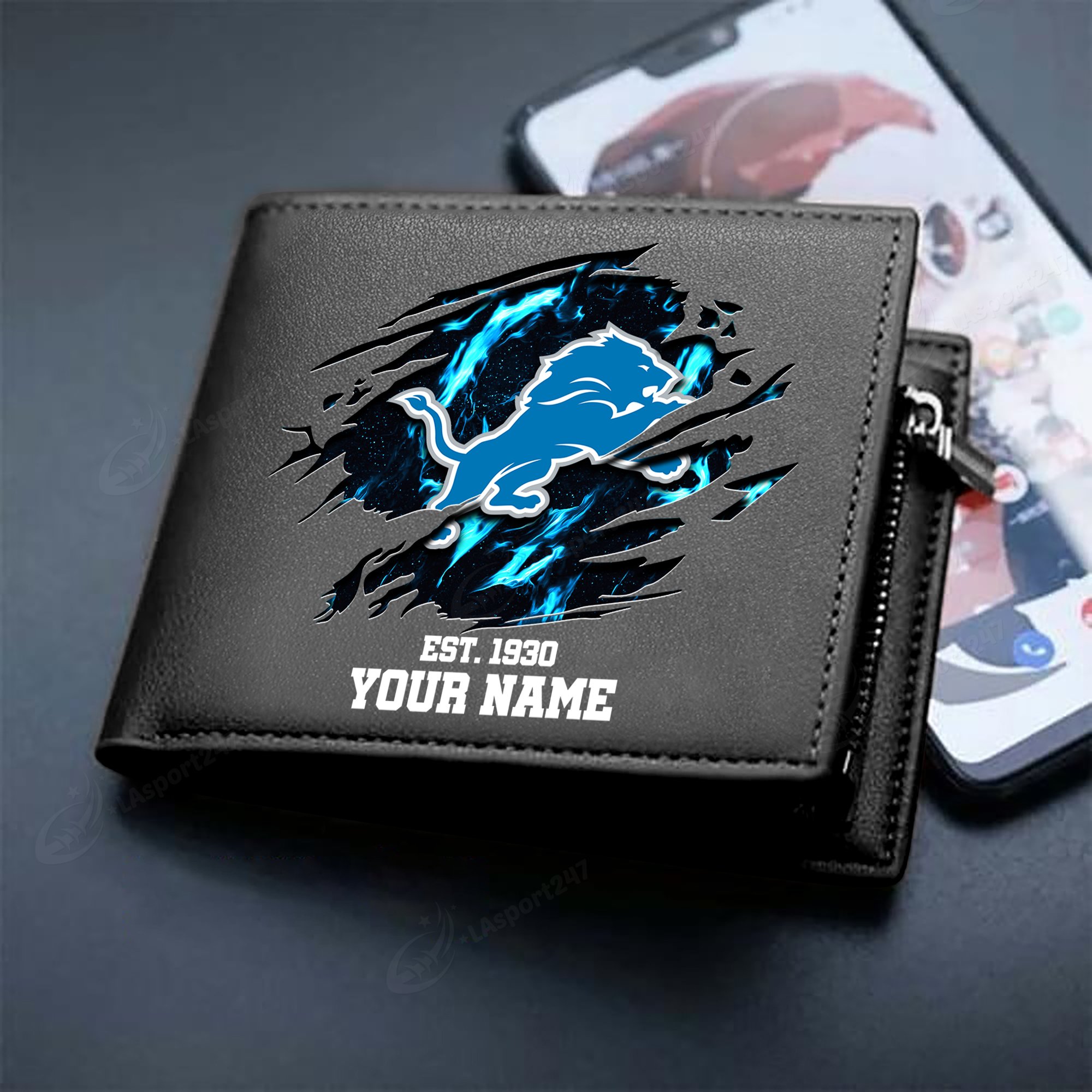 Sportswearmerch Detroit Lions NFL Men Wallet For Fan
