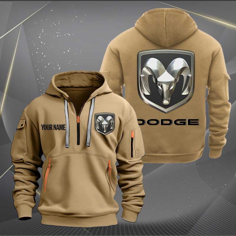 Sportswearmerch Dodge Car Half Zip Hoodie For Fan