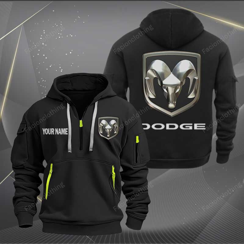 Sportswearmerch Dodge Car Half Zip Hoodie For Fan