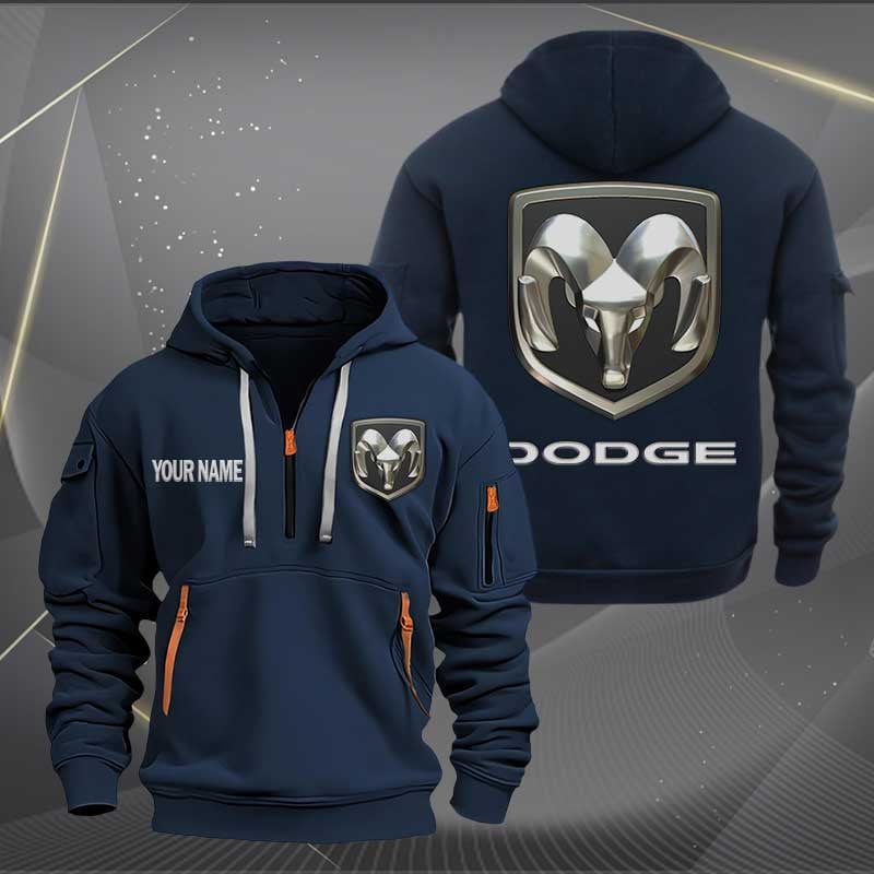 Sportswearmerch Dodge Car Half Zip Hoodie For Fan