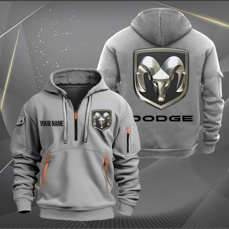 Sportswearmerch Dodge Car Half Zip Hoodie For Fan