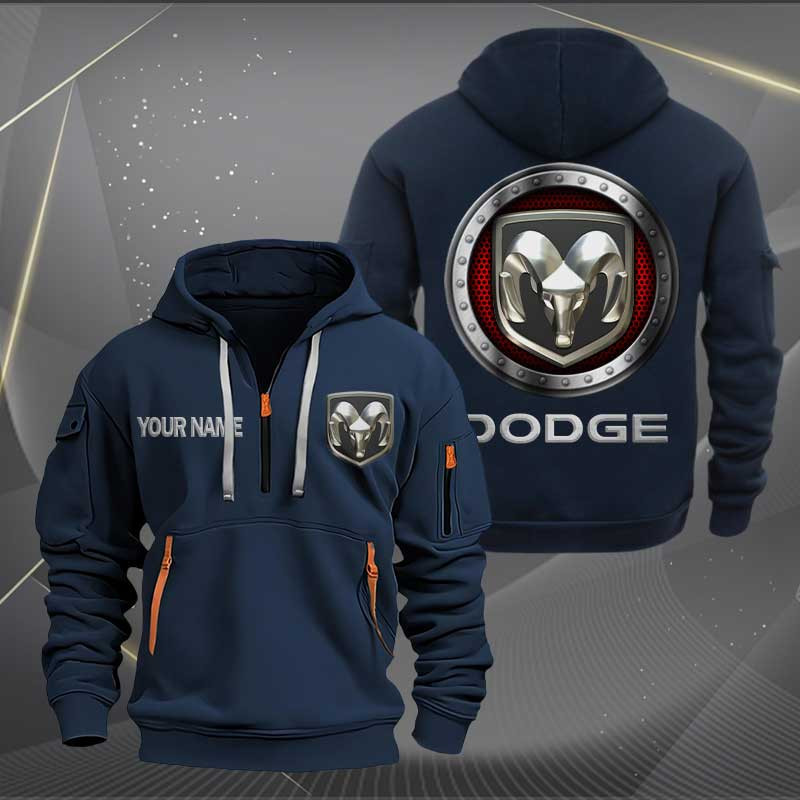 Sportswearmerch Dodge Car Personalized Half Zip Hoodie For Fan