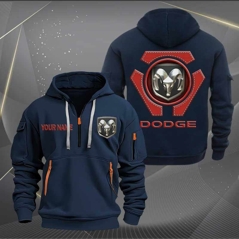 Sportswearmerch Dodge Car Personalized Half Zip Hoodie For Fan