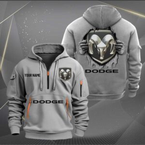Sportswearmerch Dodge Car Personalized Half Zip Hoodie For Fan