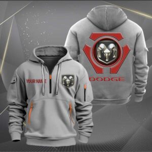 Sportswearmerch Dodge Car Personalized Half Zip Hoodie For Fan