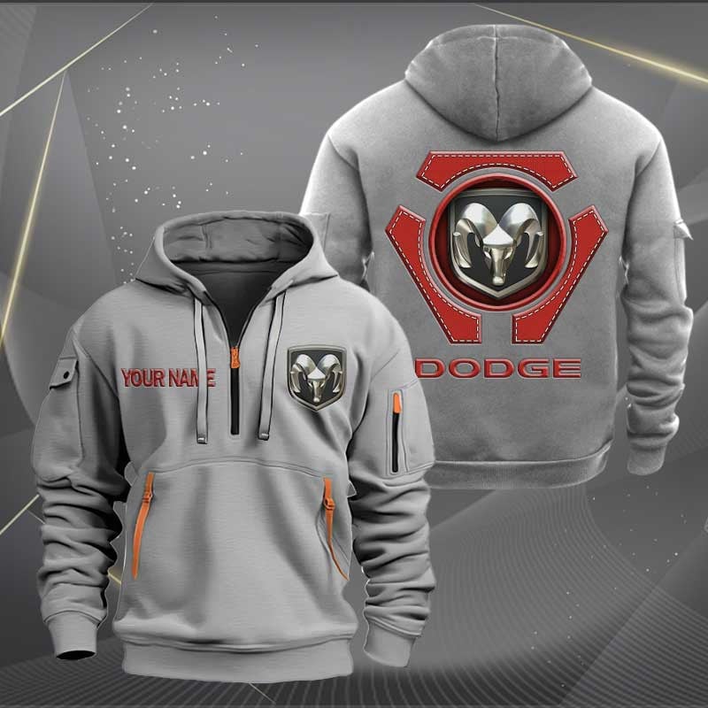 Sportswearmerch Dodge Car Personalized Half Zip Hoodie For Fan