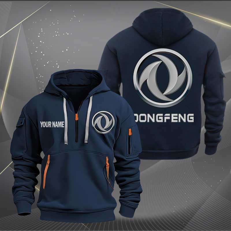 Sportswearmerch Dongfeng Car Personalized Half Zip Hoodie For Fan
