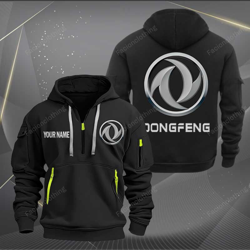 Sportswearmerch Dongfeng Car Personalized Half Zip Hoodie For Fan