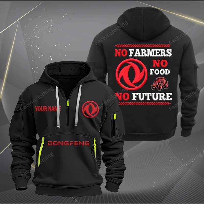 Sportswearmerch Dongfeng Car Personalized Half Zip Hoodie For Fan