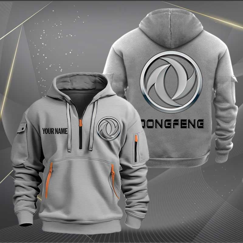 Sportswearmerch Dongfeng Car Personalized Half Zip Hoodie For Fan