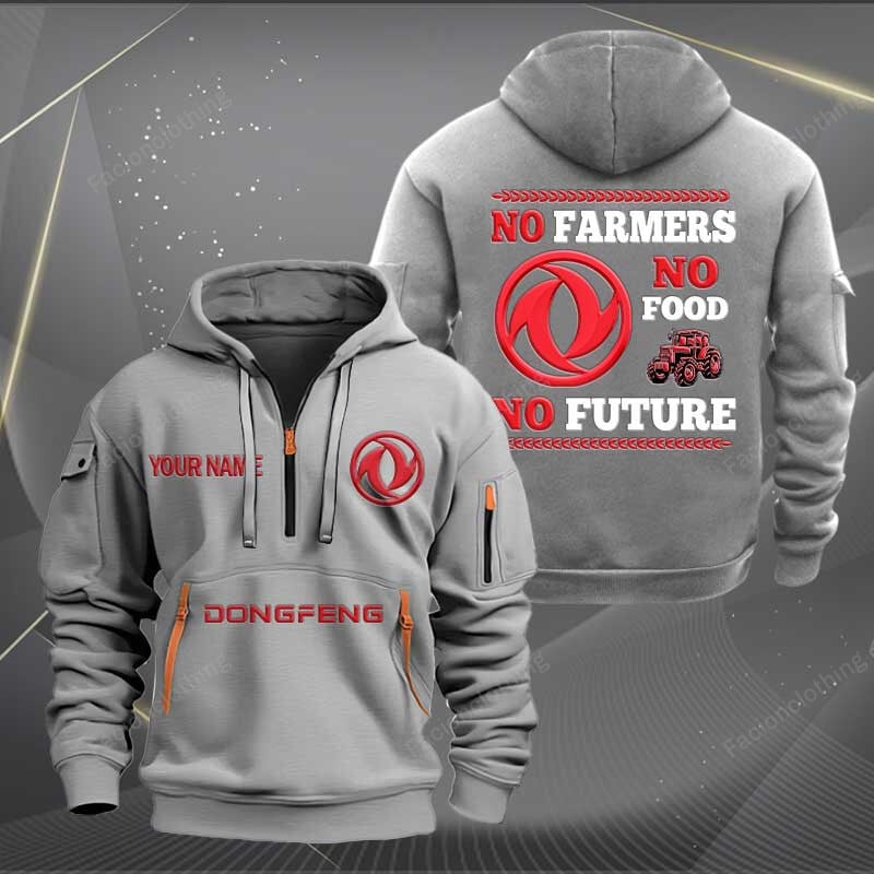 Sportswearmerch Dongfeng Car Personalized Half Zip Hoodie For Fan