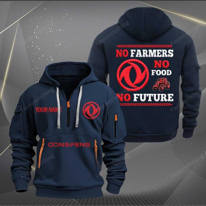 Sportswearmerch Dongfeng Car Personalized Half Zip Hoodie For Fan