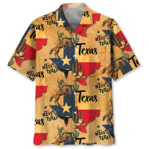 Sportswearmerch Don't Mess With Texas Cowboy Hawaiian Shirt Pocket For Fan