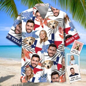 Sportswearmerch Don't Mess With Texas Custom Face Family Hawaiian Shirt For Fan