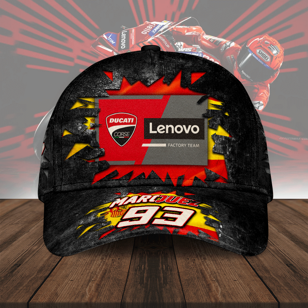 Sportswearmerch Ducati Lenovo Team x Marc Marquez Car Classic Cap Gift For Fan