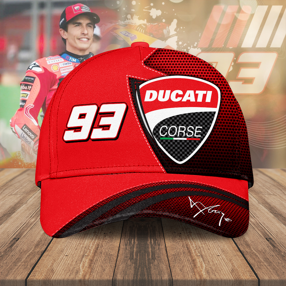 Sportswearmerch Ducati Lenovo Team x Marc Marquez Car Classic Cap Gift For Fan