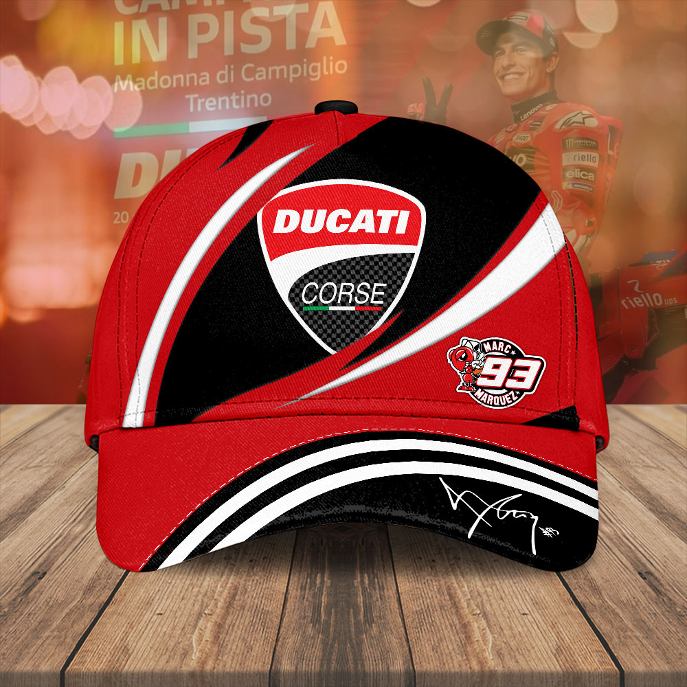 Sportswearmerch Ducati Lenovo Team x Marc Marquez Car Classic Cap Gift For Fan
