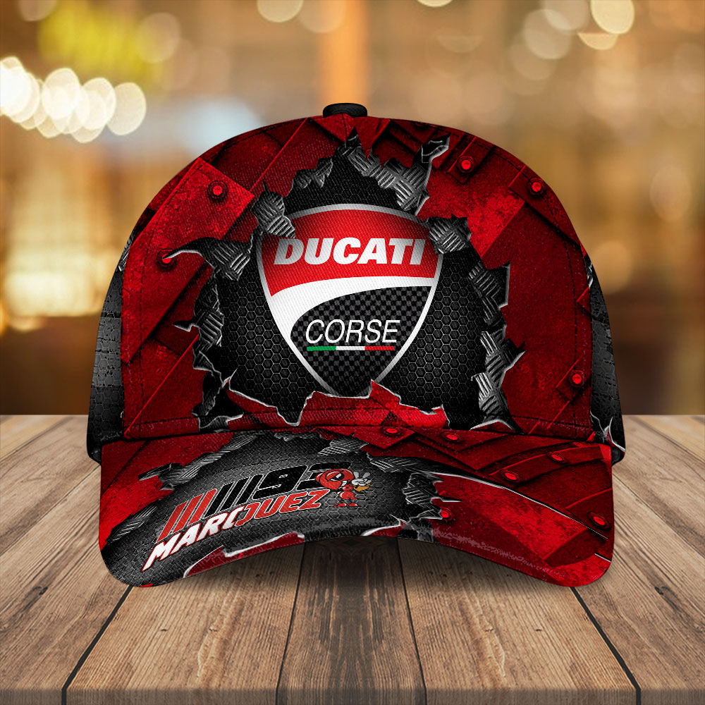 Sportswearmerch Ducati Lenovo Team x Marc Marquez Car Classic Cap Gift For Fan