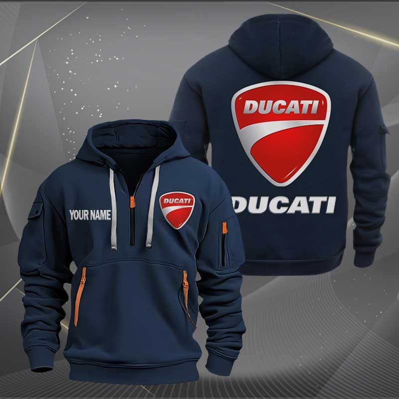Sportswearmerch Ducati Motorcycles Personalized Half Zip Hoodie For Fan
