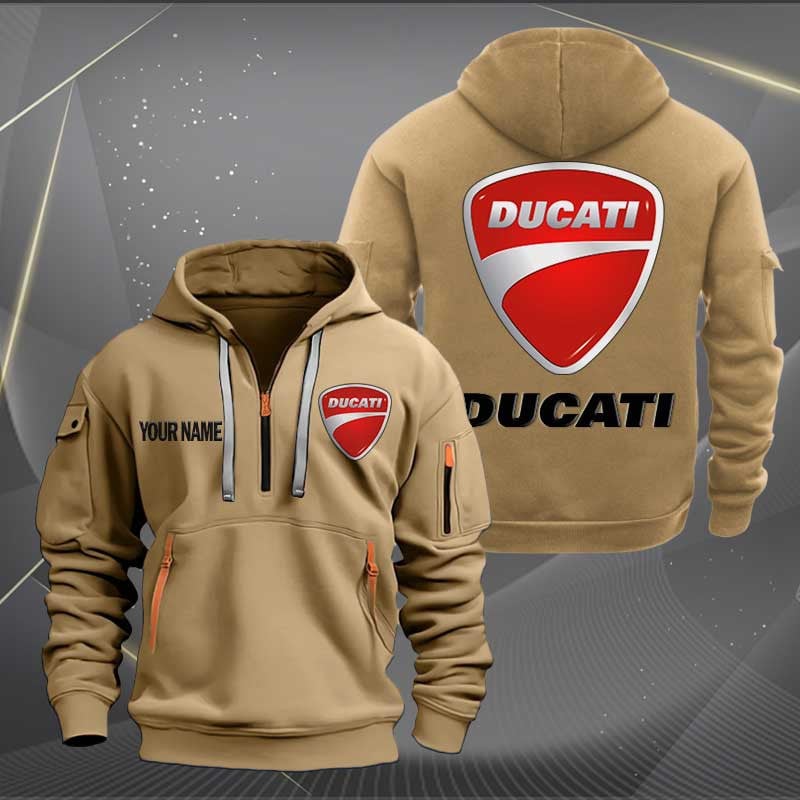 Sportswearmerch Ducati Motorcycles Personalized Half Zip Hoodie For Fan