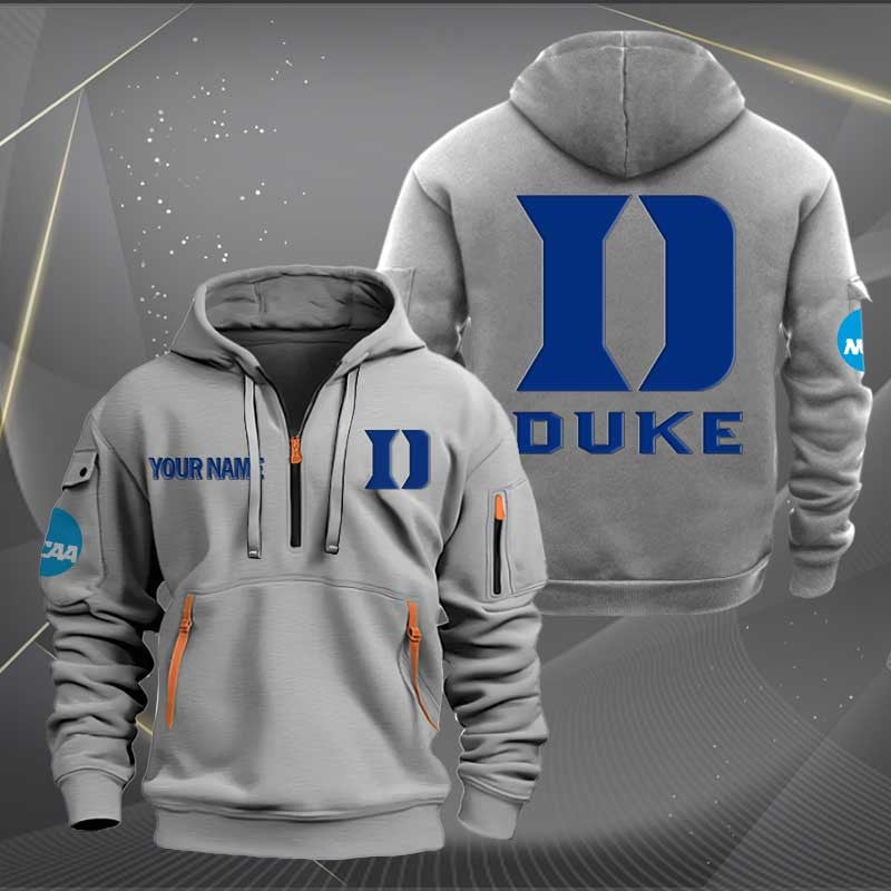 Sportswearmerch Duke Blue Devils NCAA Half Zip Hoodie For Fan