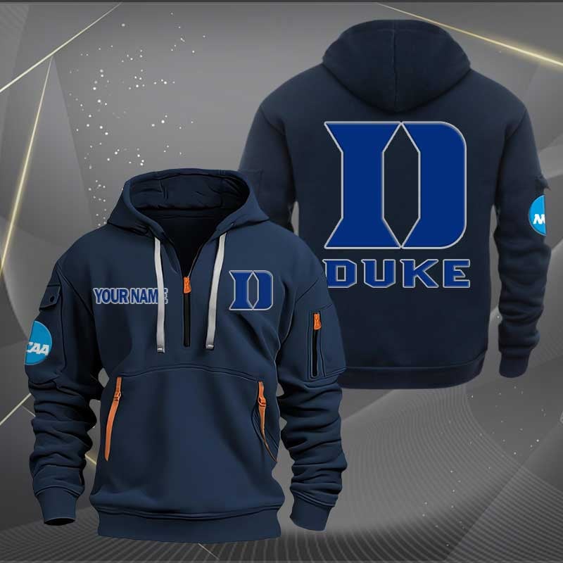 Sportswearmerch Duke Blue Devils NCAA Half Zip Hoodie For Fan