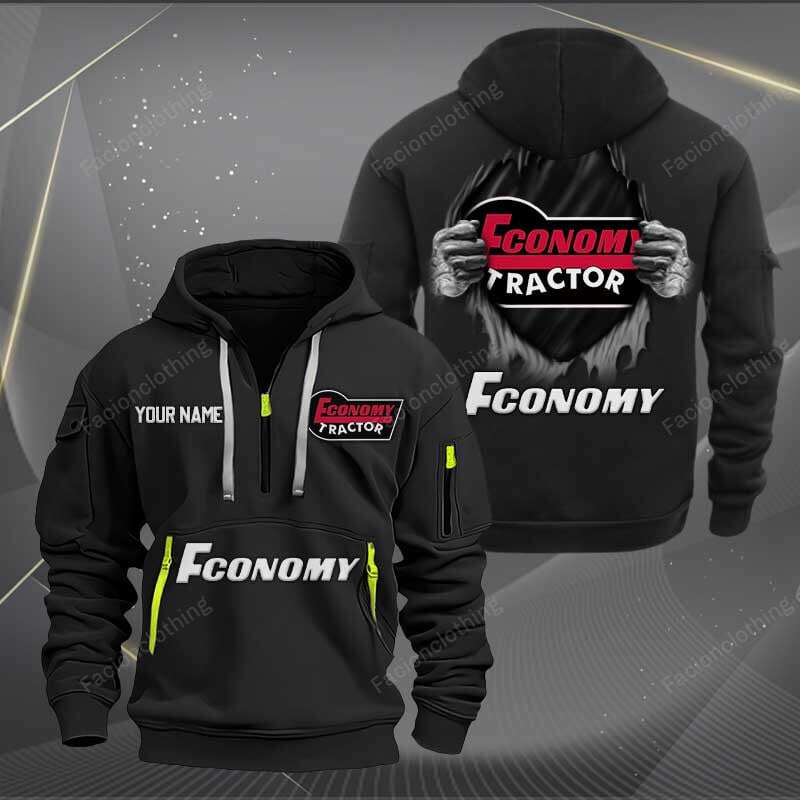 Sportswearmerch Economy Tractor Half Zip Hoodie For Fan