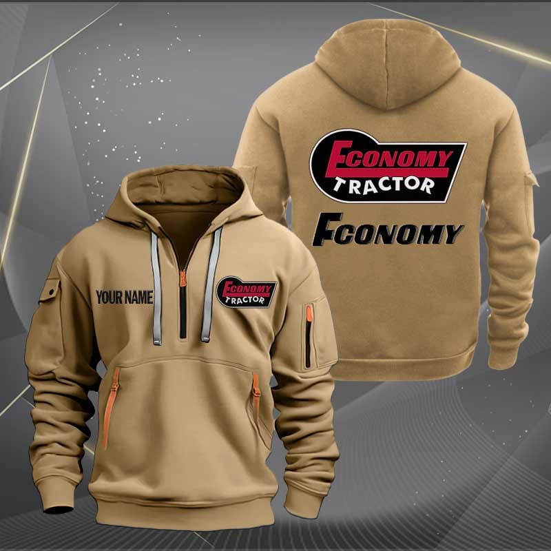 Sportswearmerch Economy Tractor Half Zip Hoodie For Fan